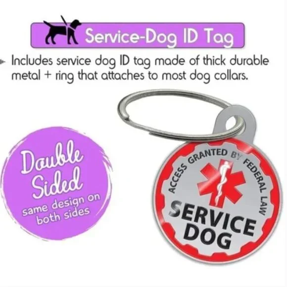 Service Dog Puppy Vest ID Tag 50 ADA Info Card Harness Leash Collar EXTRA LARGE